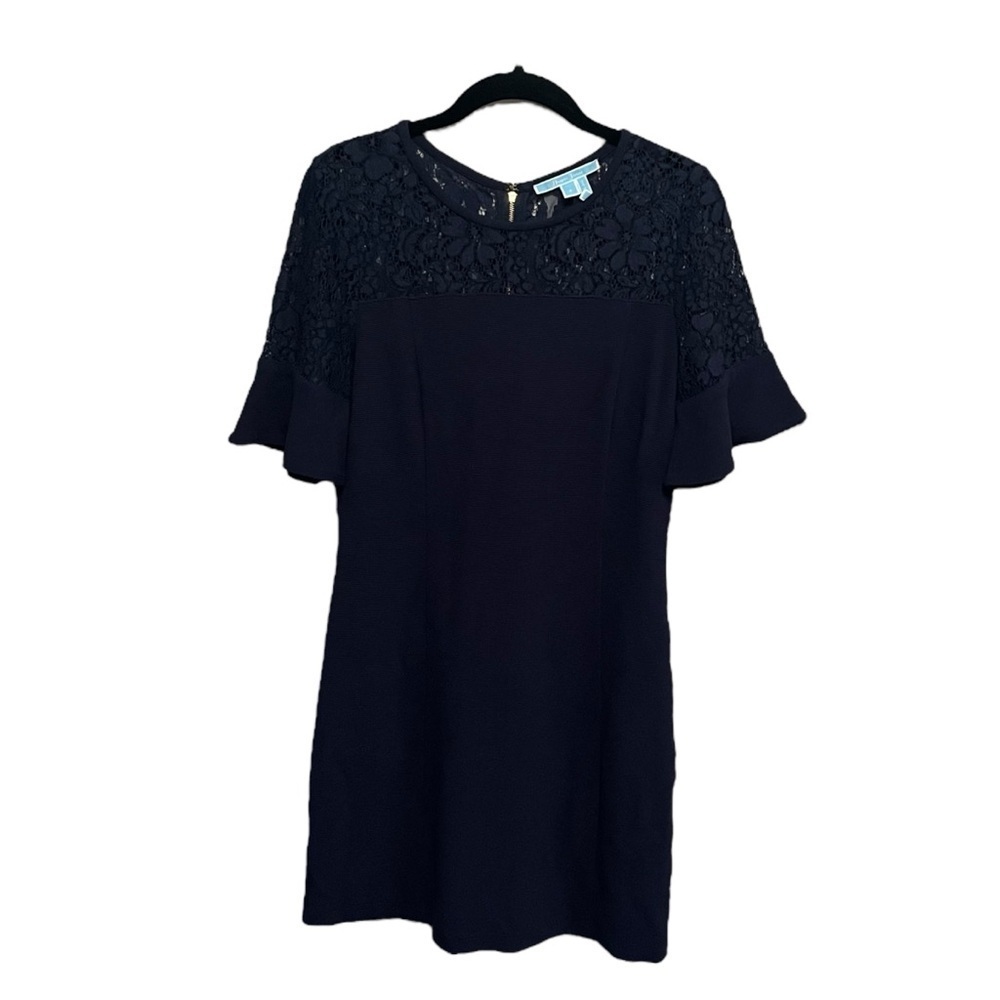 Draper James Solid Flutter Short Sleeve Lace Dress - image 2